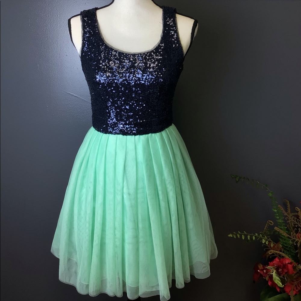 B Darlin Knee Length Sequin Dress